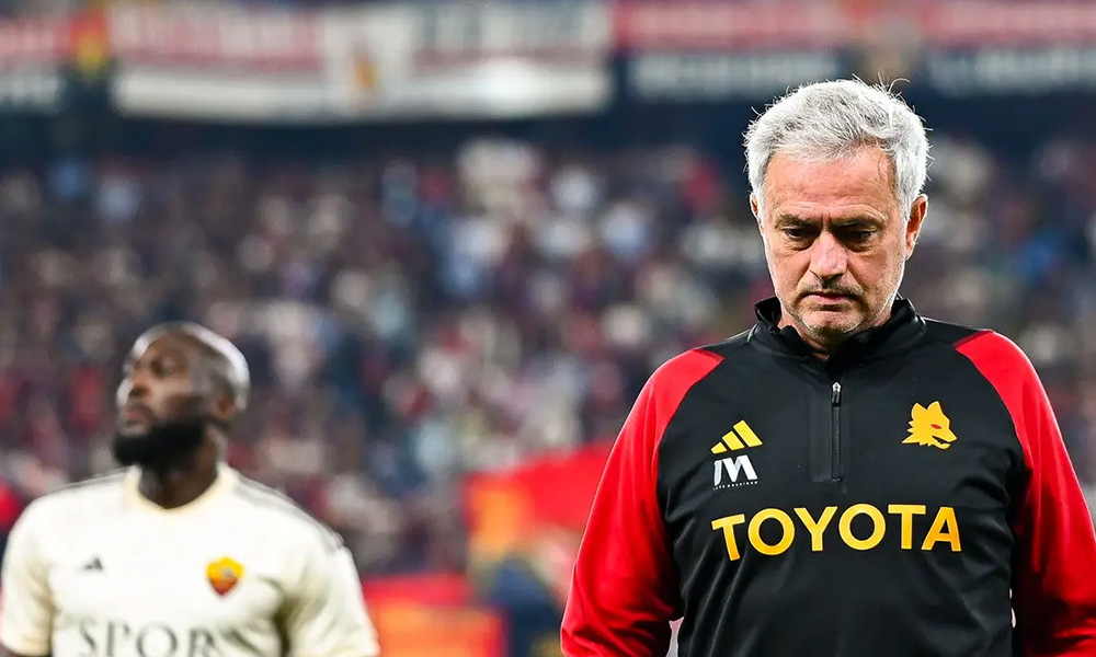 Romelu Lukaku et José Mourinho après la déroute contre Gênes