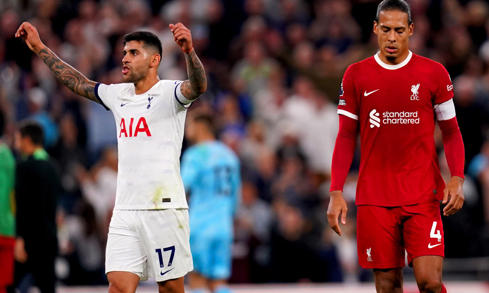 La joie de Romero devant la déception de Van Dijk après la victoire miraculeuse de Tottenham