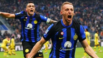 La joie de Frattesi auteur du but victorieux de l'Inter contre Vérone